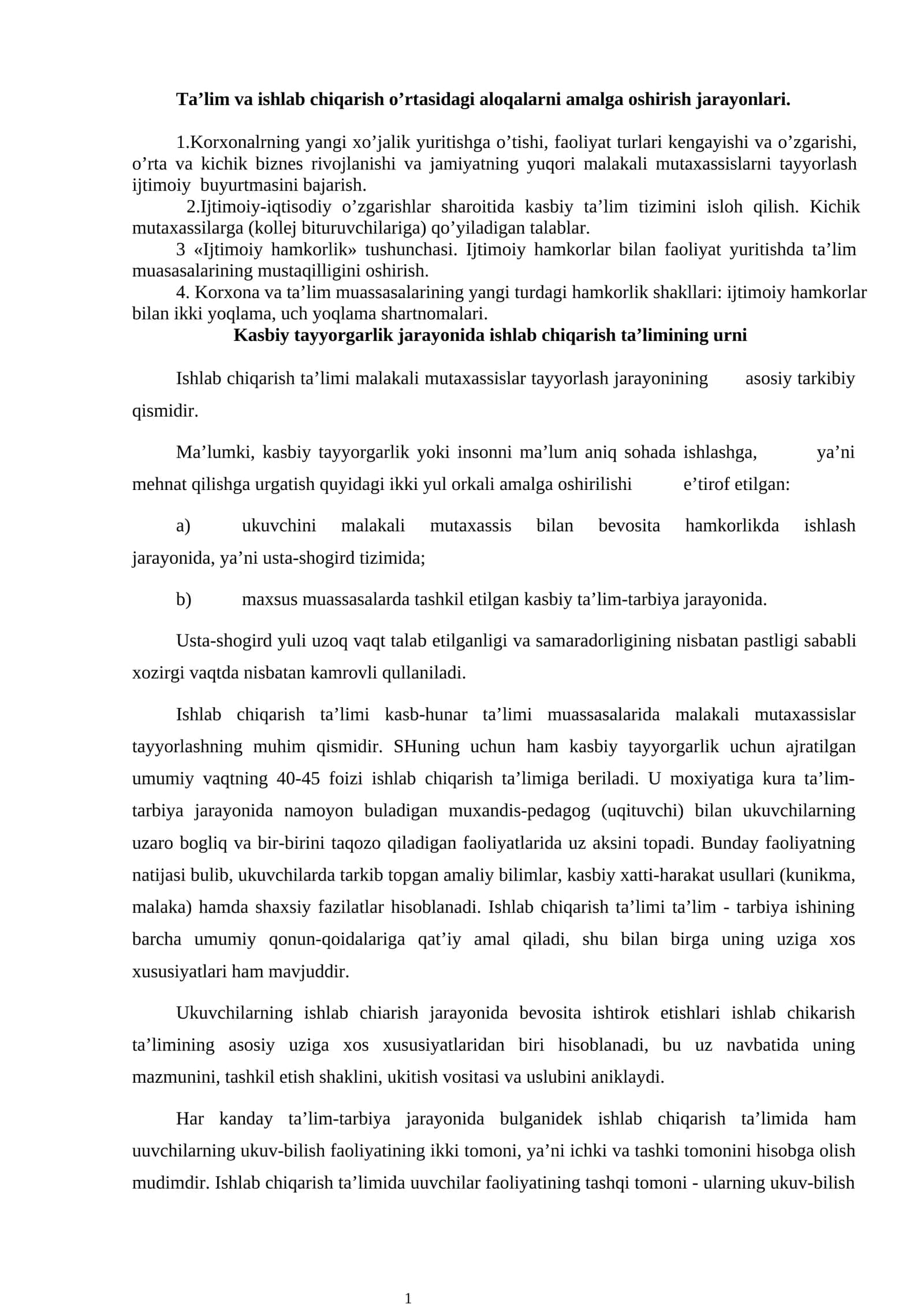 Ishlab chiqarish ta'limi 1