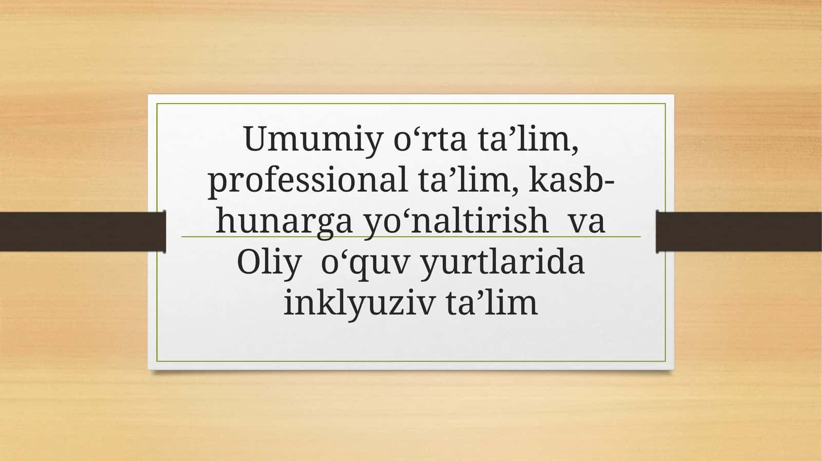 Umumiy o‘rta ta’lim maktablari faoliyatida o‘quvchilarni hayotga tayyorlash va kasb tanlashga yo‘naltirish 1