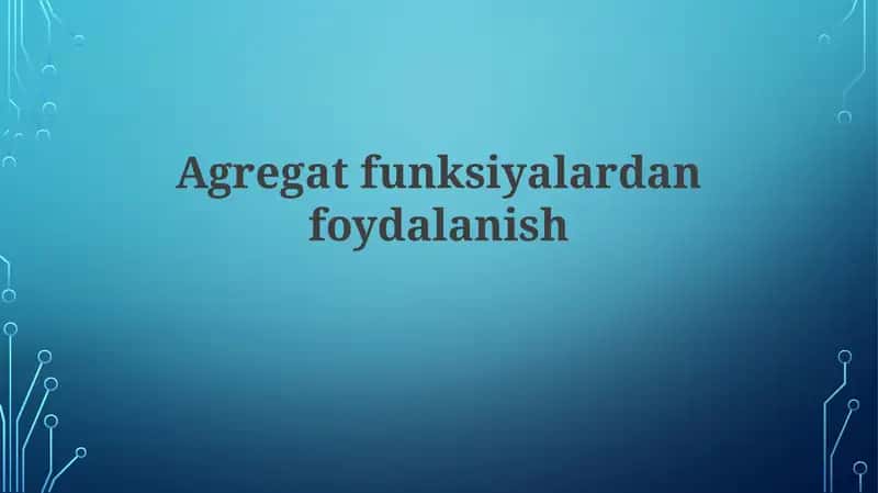 MAX funksiyasi 1