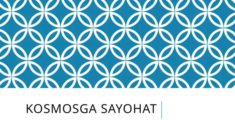 Kosmosgasayohat 1