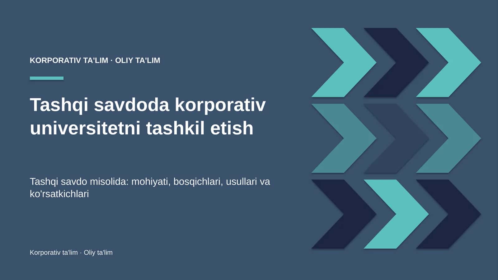 tashqi savdoda korporativ universitetni tashkil etish 7127 1
