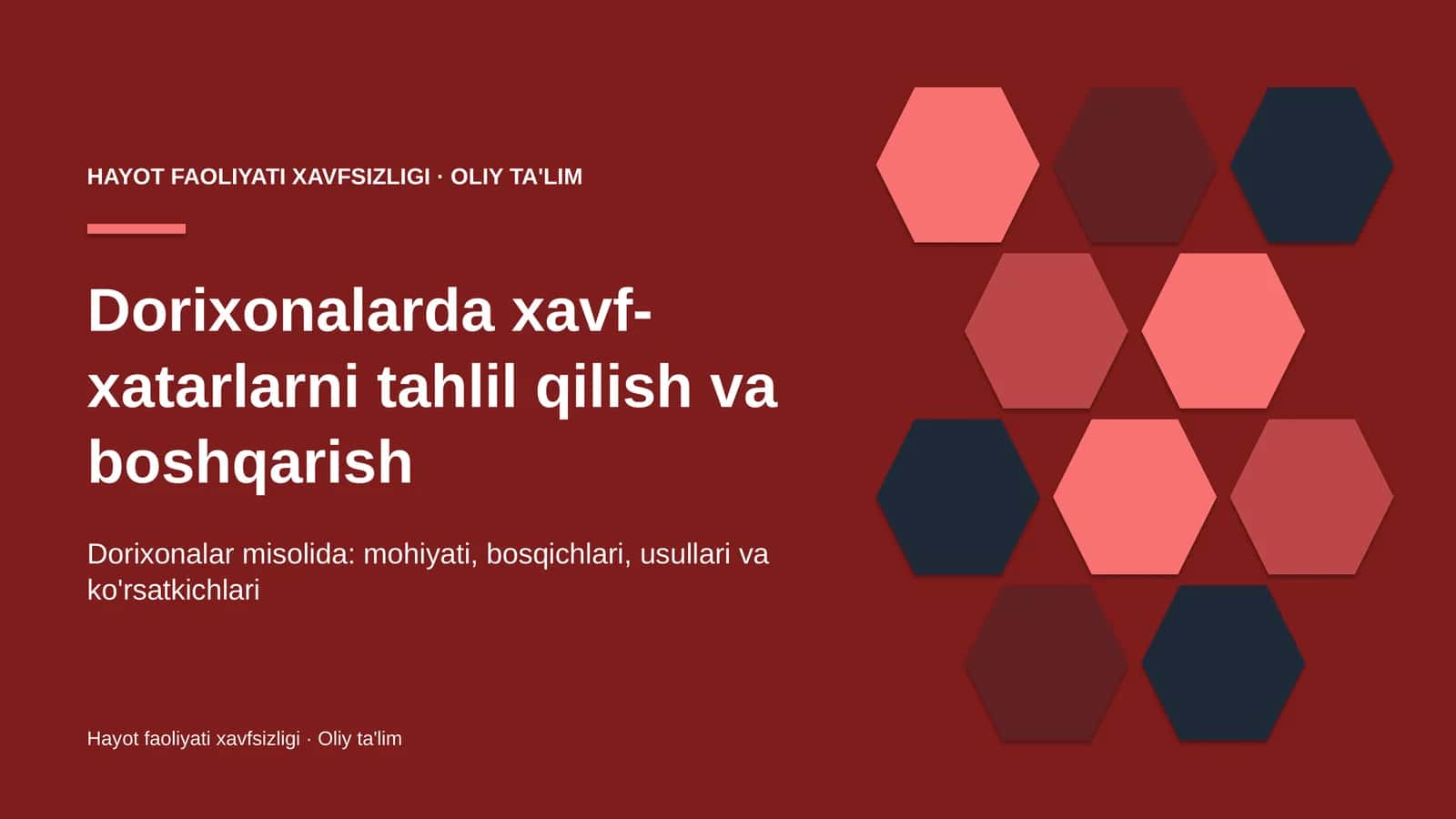 dorixonalarda xavf xatarlarni tahlil qilish va boshqarish 6439 1