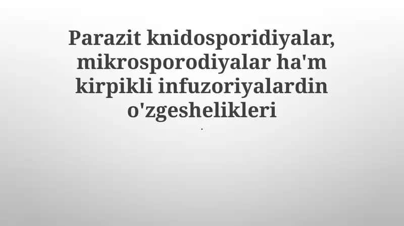 Kirpikli Infuzoriyalar 1