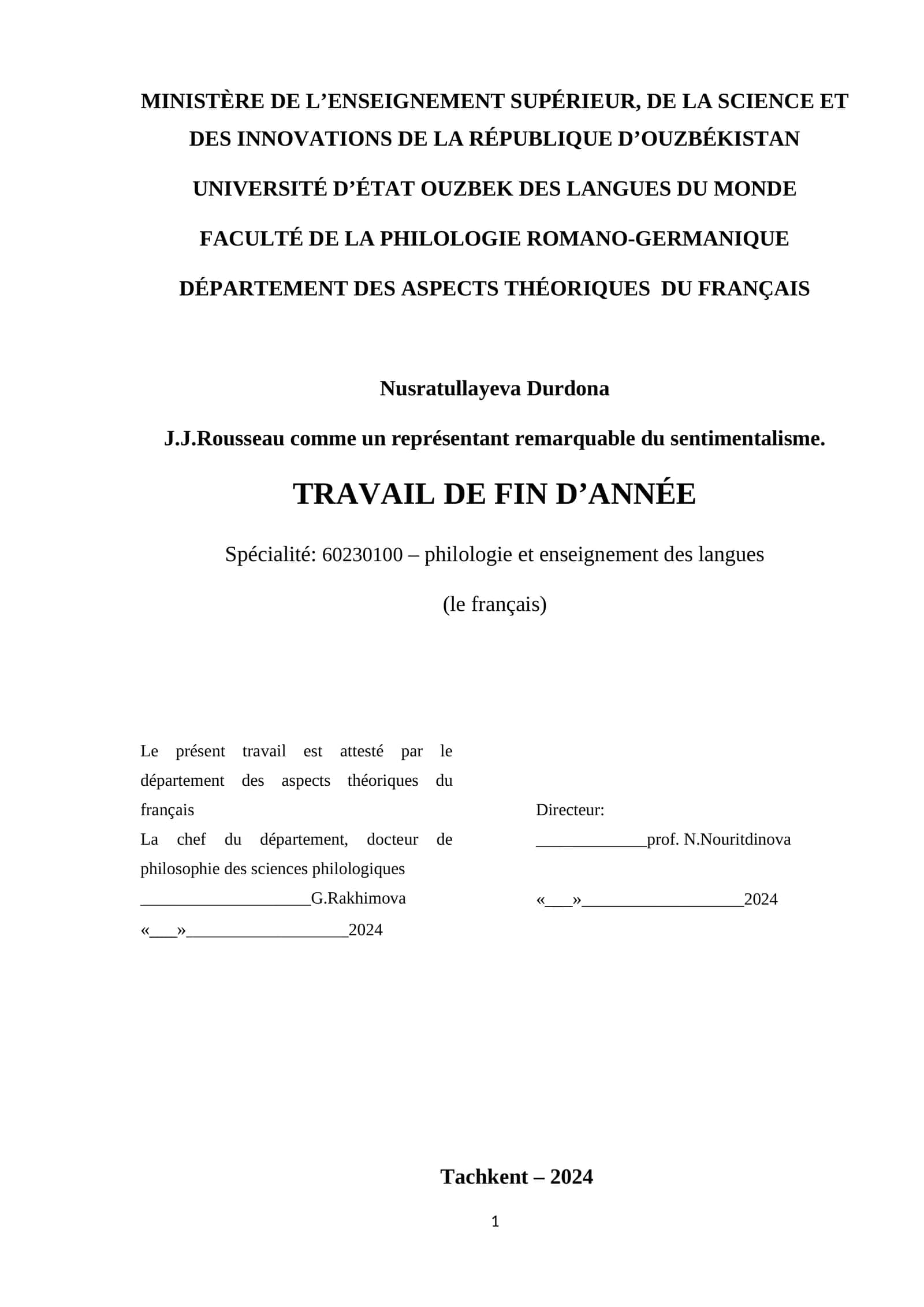 TRAVAIL DE FIN D’ANNÉE 1