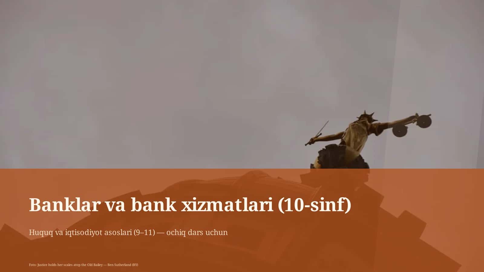 Banklar va bank xizmatlari (10-sinf) 1