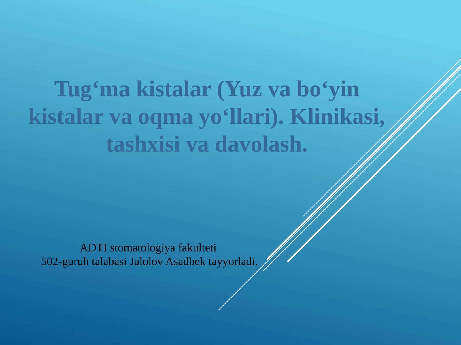 Tug‘makistalar(Yuzvabo‘yinkistalarvaoqmayo‘llari) 1