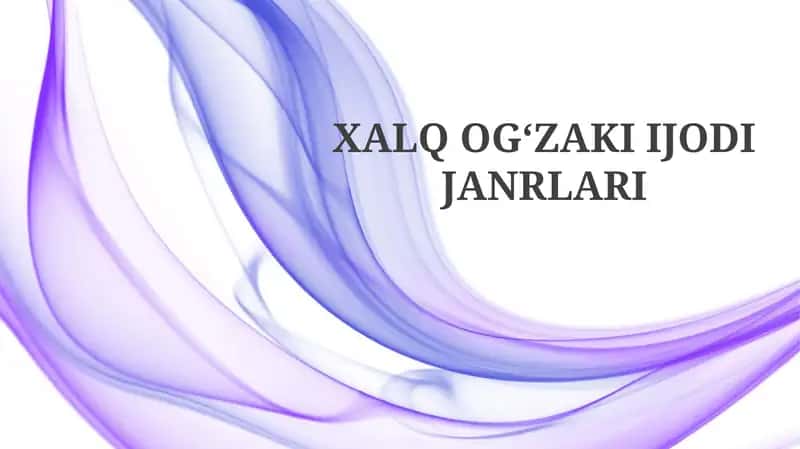 Marosimlar va Tomoshalar Janrlari 1
