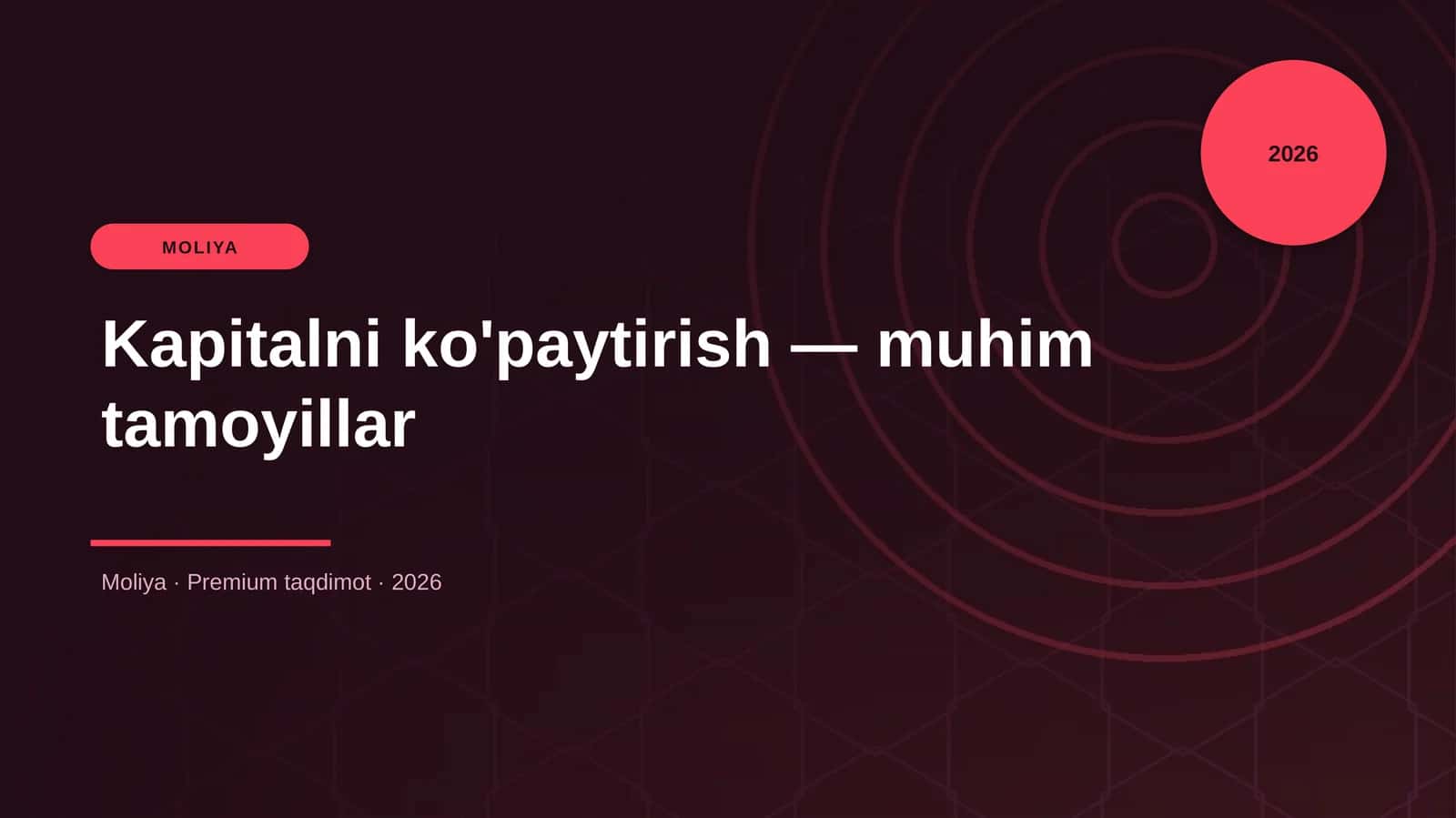 Kapitalni ko'paytirish — muhim tamoyillar 1