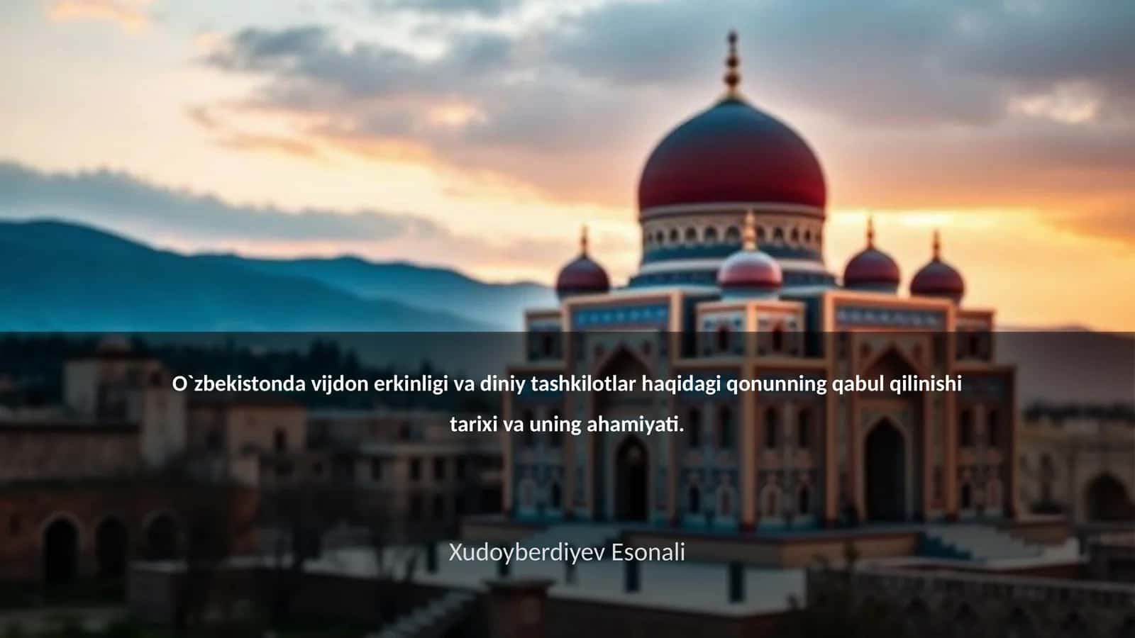 Vijdon erkinligi va diniy tashkilotlar haqidagi qonun 1