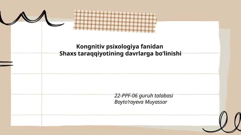 Kongnitiv psixologiyadan maktublar 1