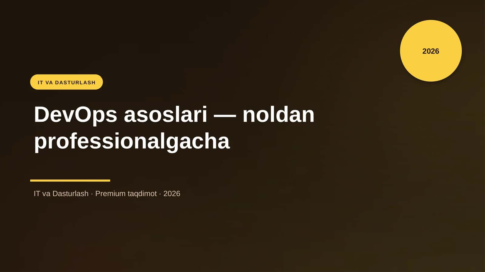 DevOps asoslari — noldan professionalgacha 1