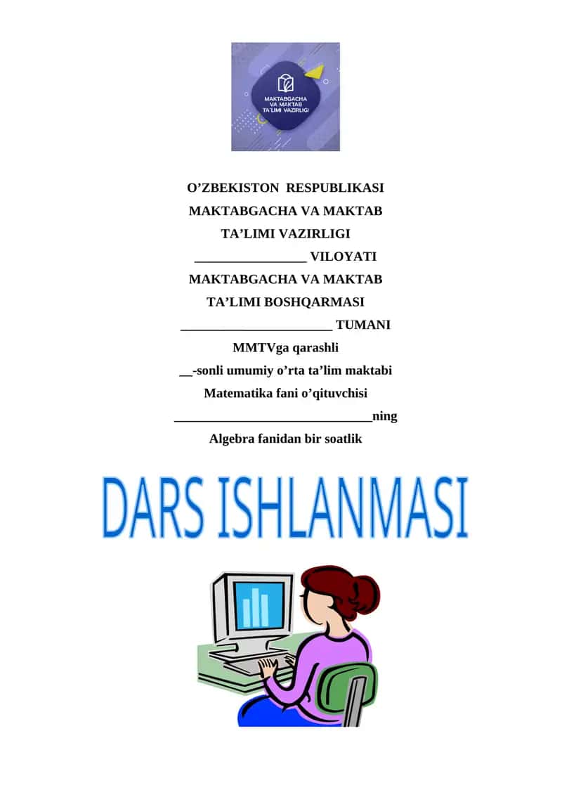 Algebraik kasrlarni ko’paytirish va bo’lish 1