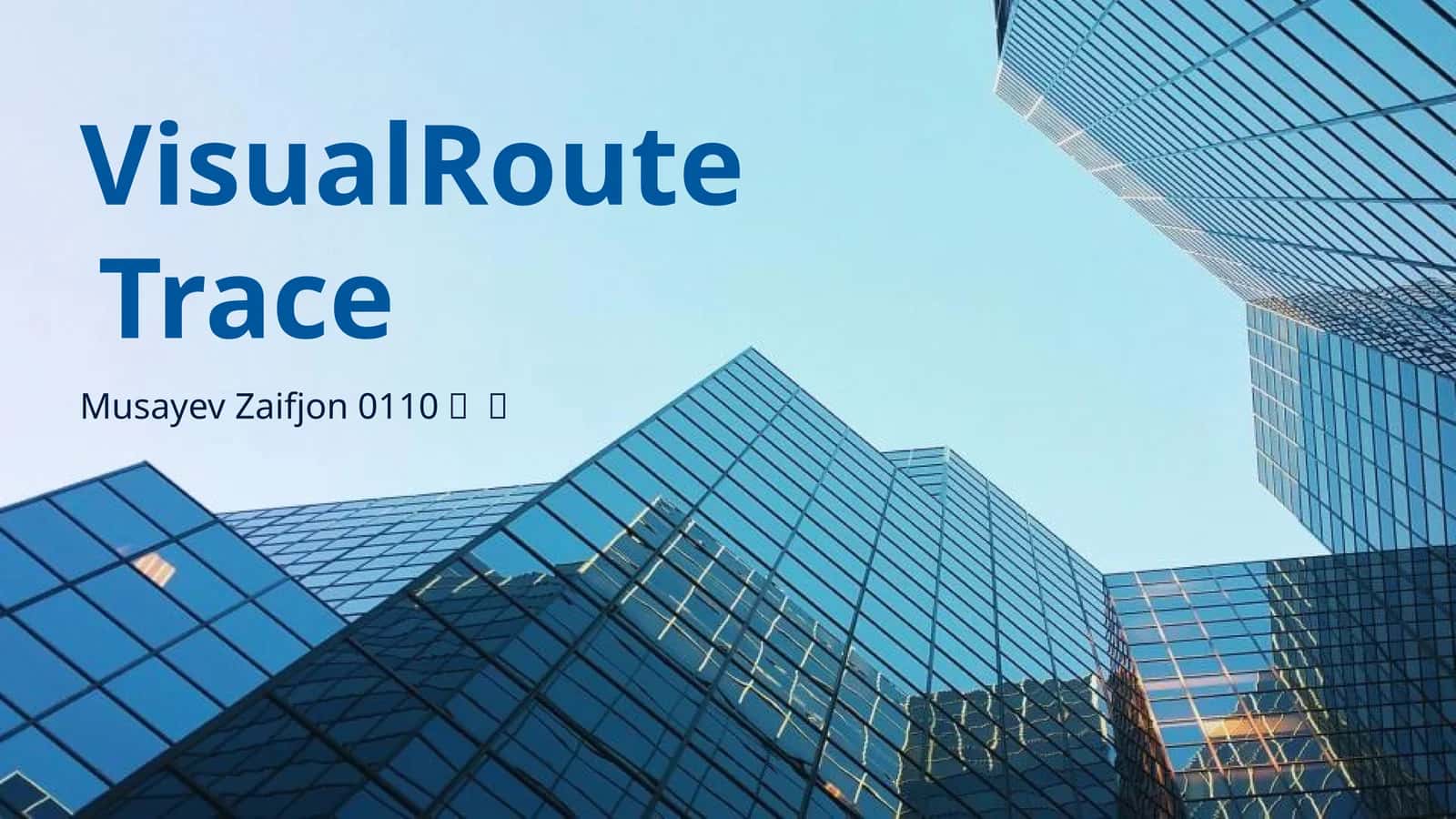 VisualRoute 1