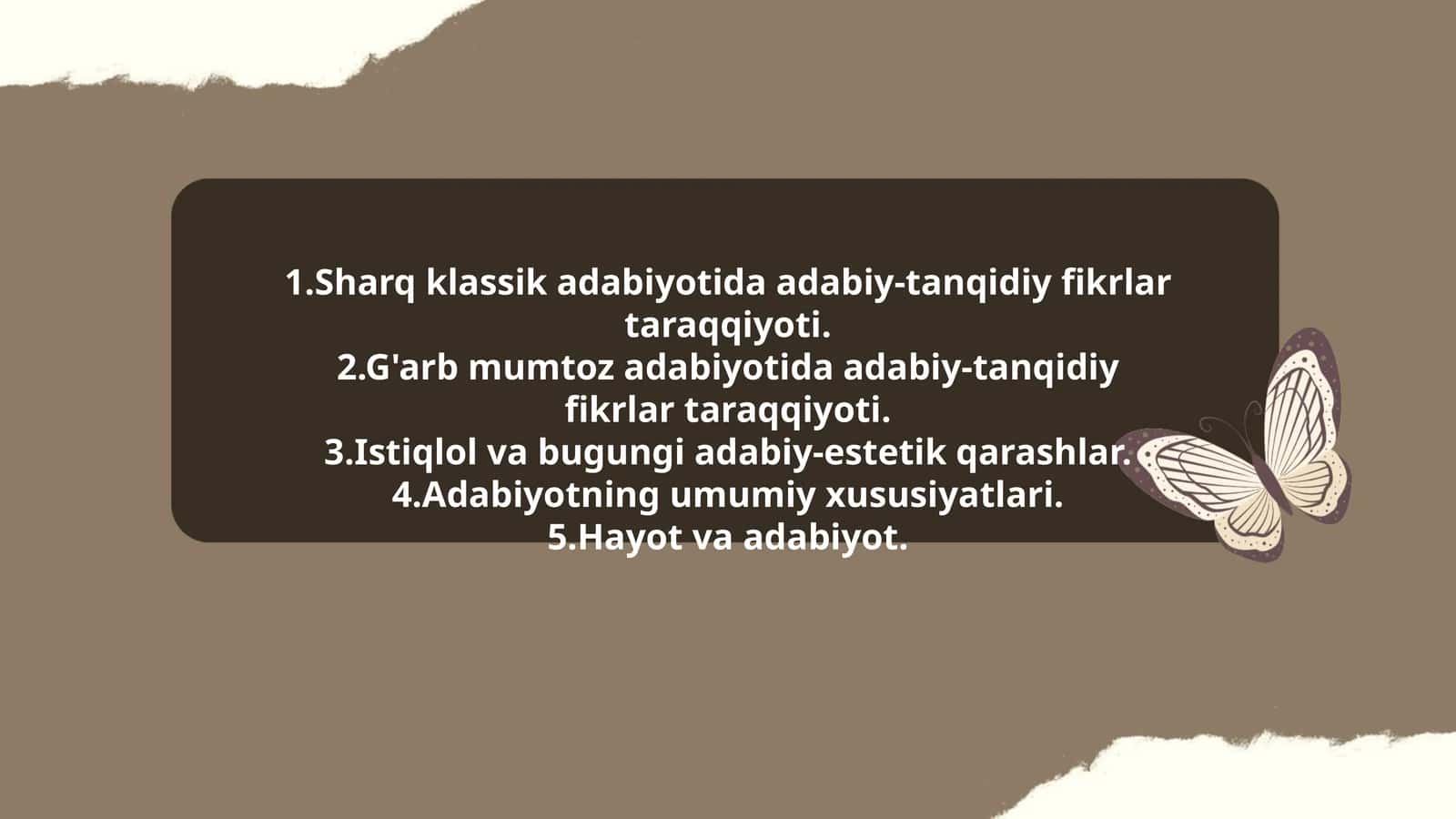 Sharq klassik adabiyotida adabiy-tanqidiy fikrlar taraqqiyoti 1