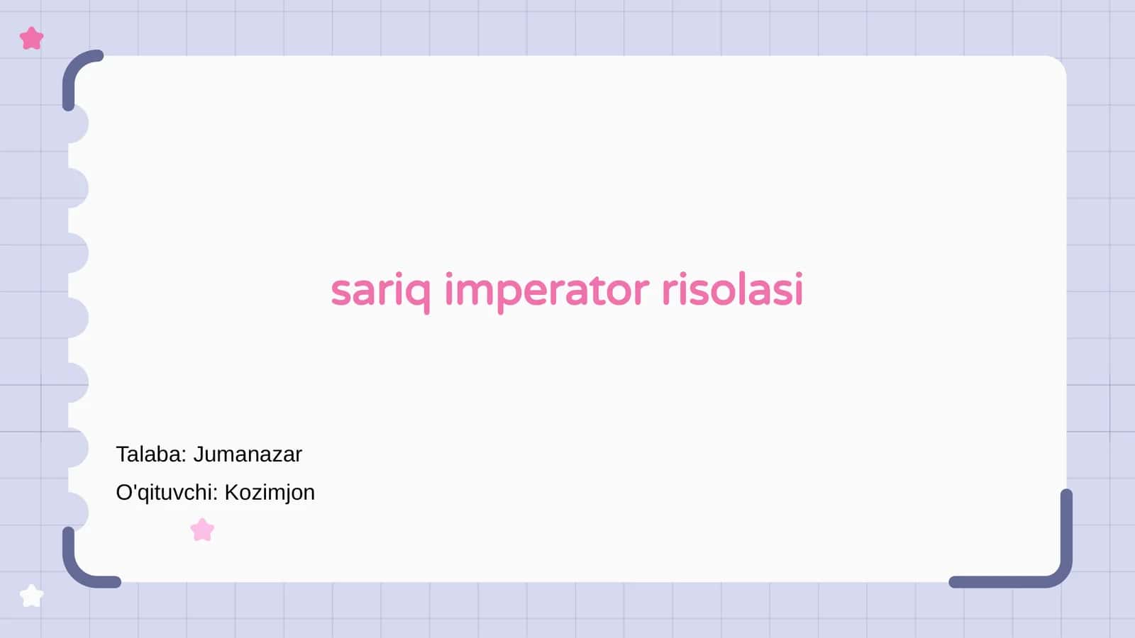Sariq imperator risolasi 1
