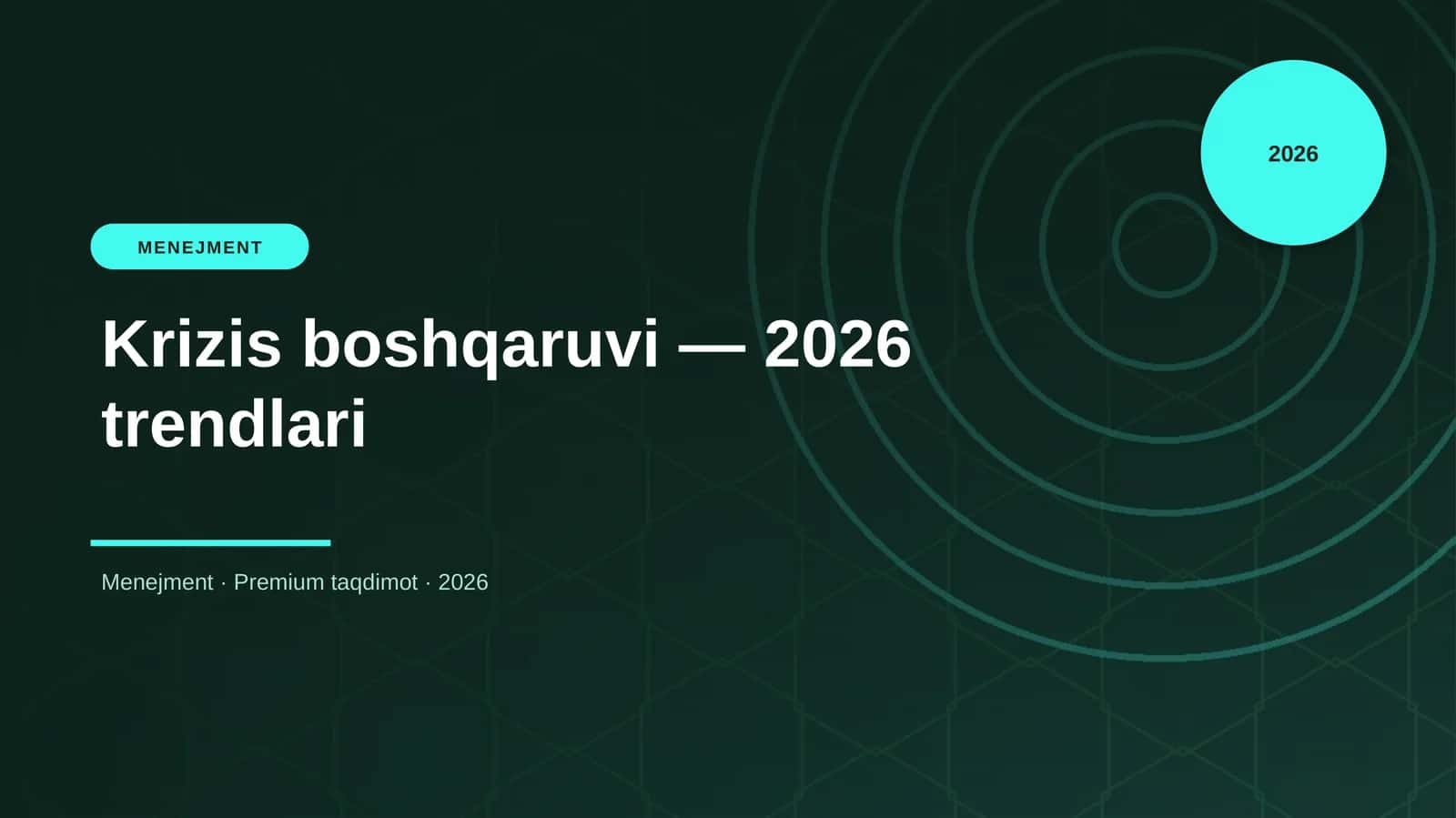 Krizis boshqaruvi — 2026 trendlari 1