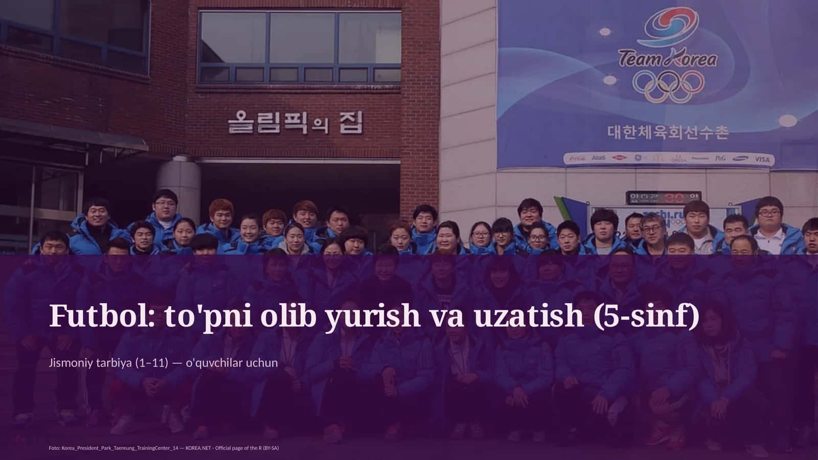 Futbol: to'pni olib yurish va uzatish (5-sinf) 1