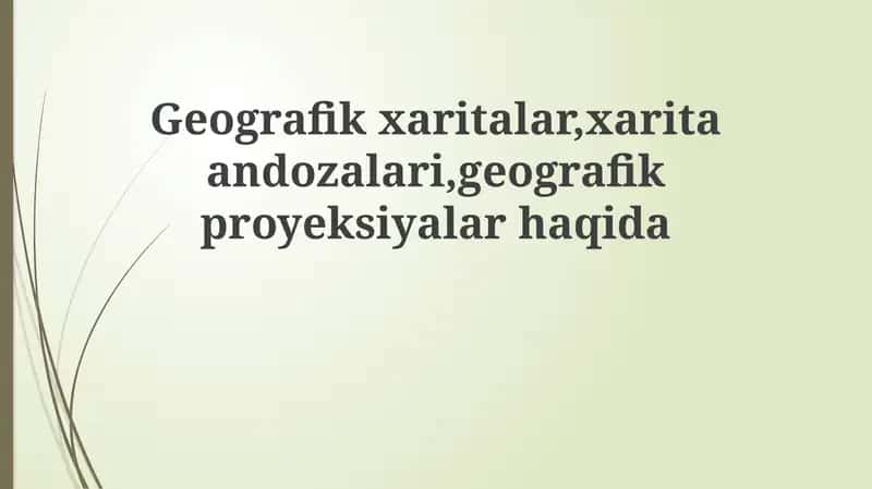 Geografik xaritalar 1
