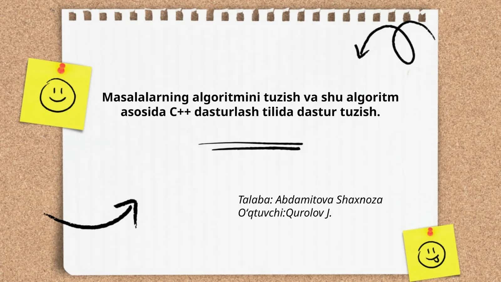 Algoritmik tafakkur va asosiy ifodalar 1