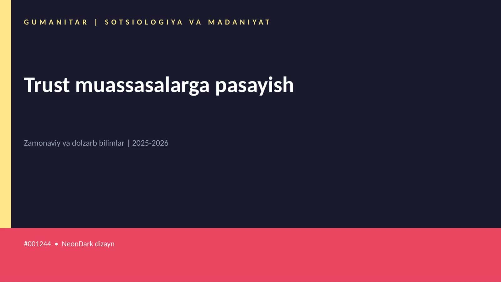 Trust muassasalarga pasayish 1