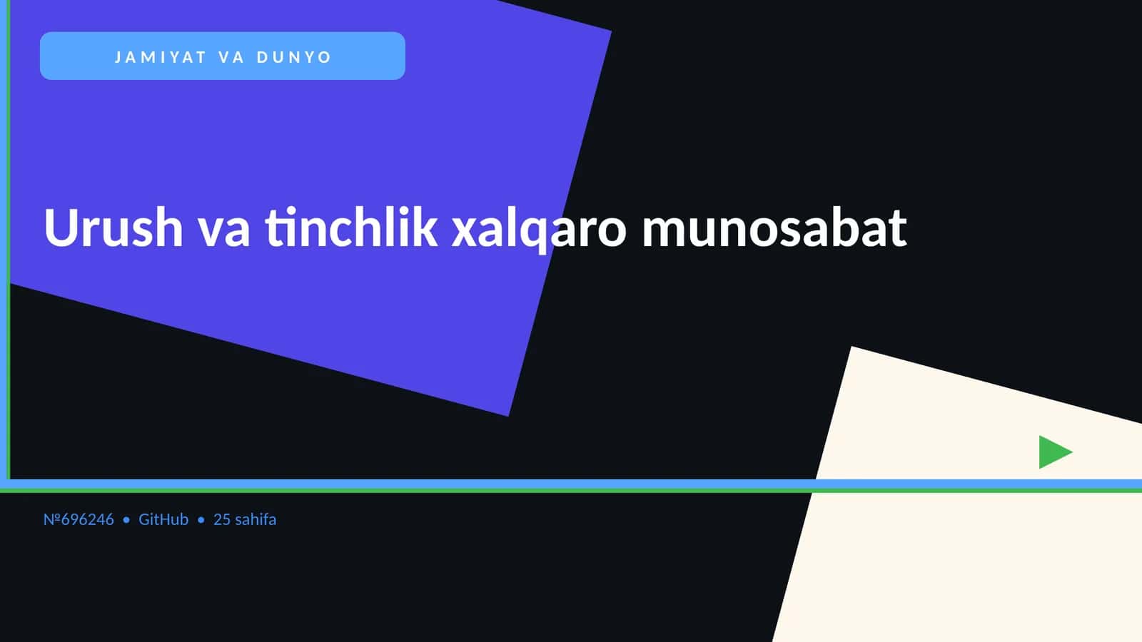 JAMIYAT VA DUNYO 1