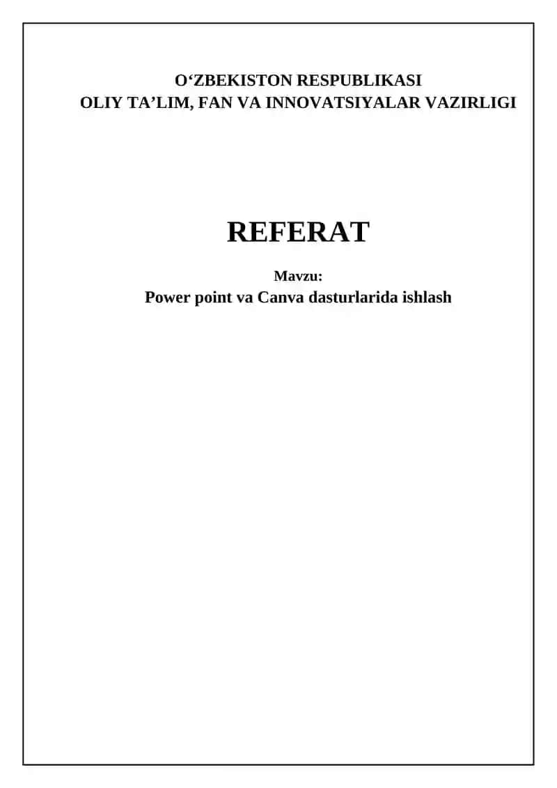 PowerPoint va Canva: Asosiy tushunchalar va imkoniyatlar