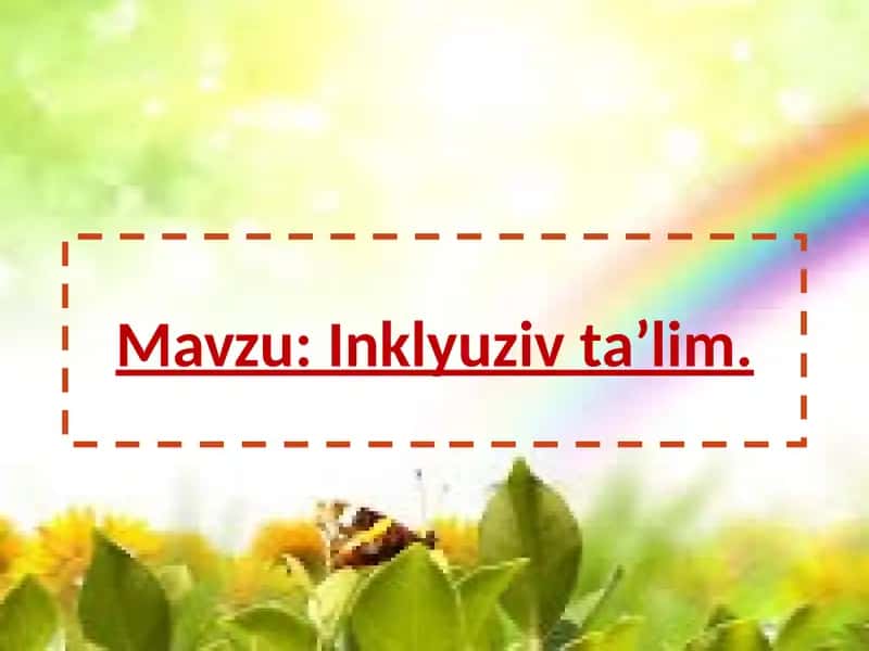 Inklyuziv ta'lim 1