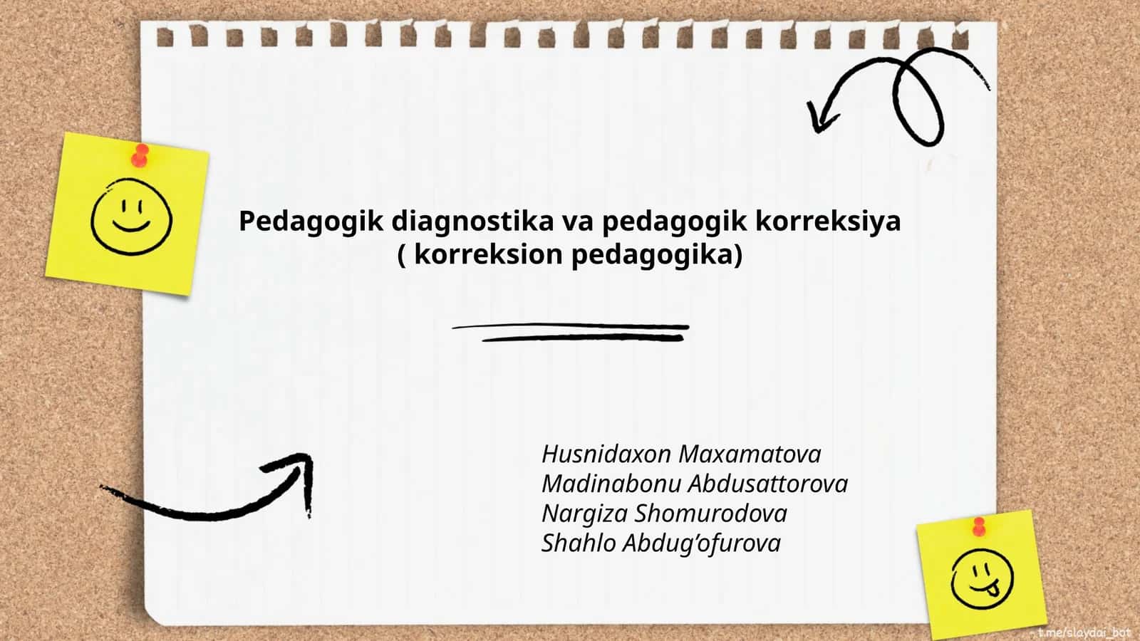 Pedagogik diagnostika va pedagogik korreksiya ( korreksion pedagogika) 1
