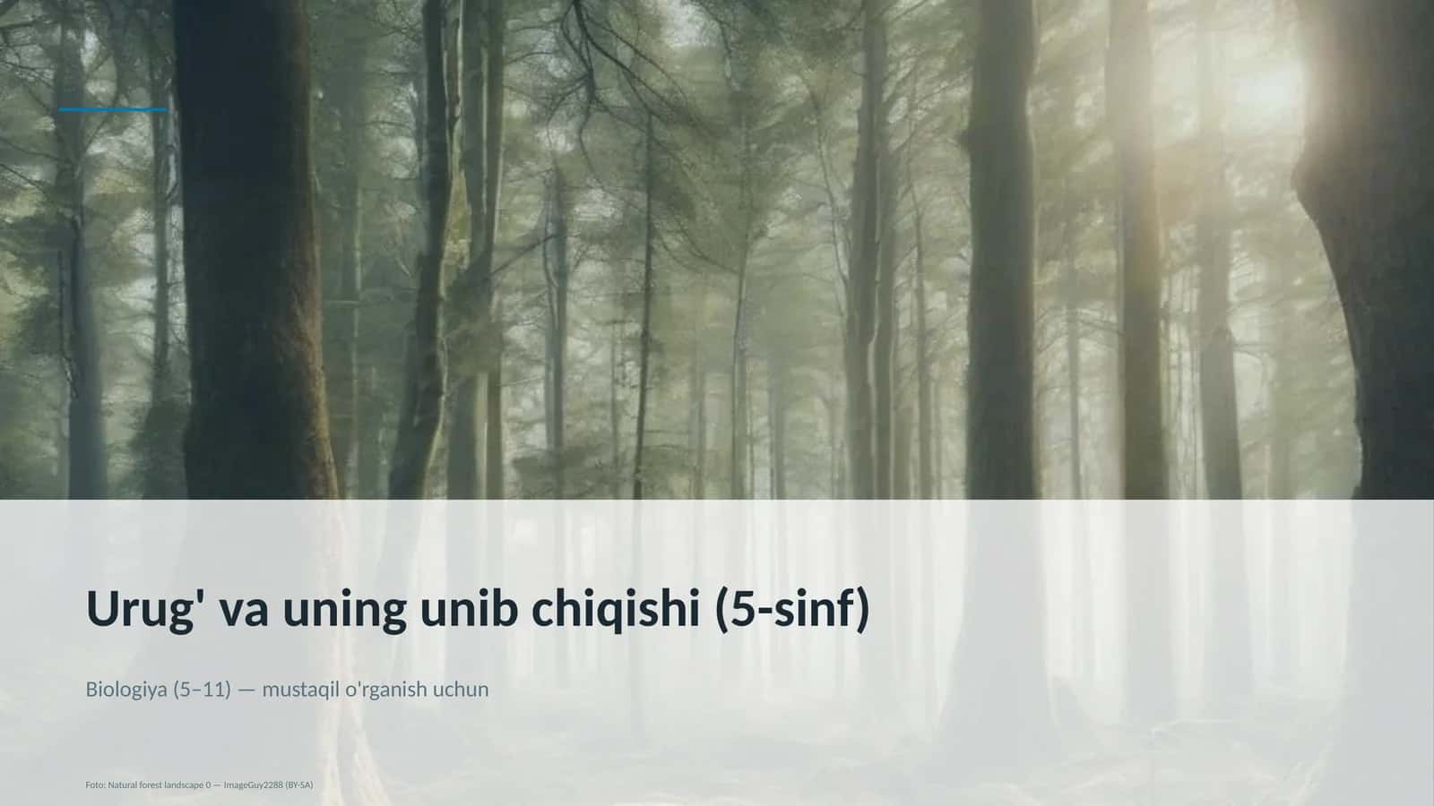 Urug' va uning unib chiqishi (5-sinf) 1