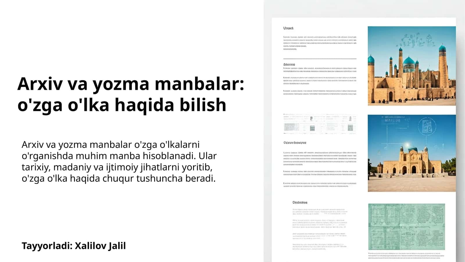 Yozma manbalar: tarixiy jarayonlarni yoritishning asosiy vositalari 1