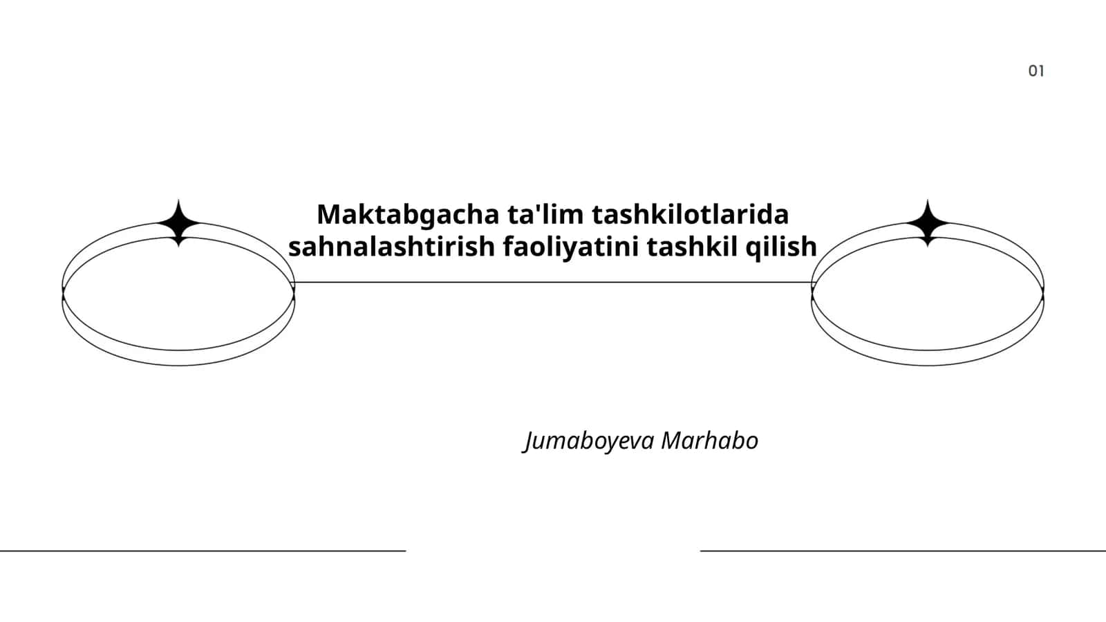 Sahnalashtirish faoliyatini tashkil qilish 1