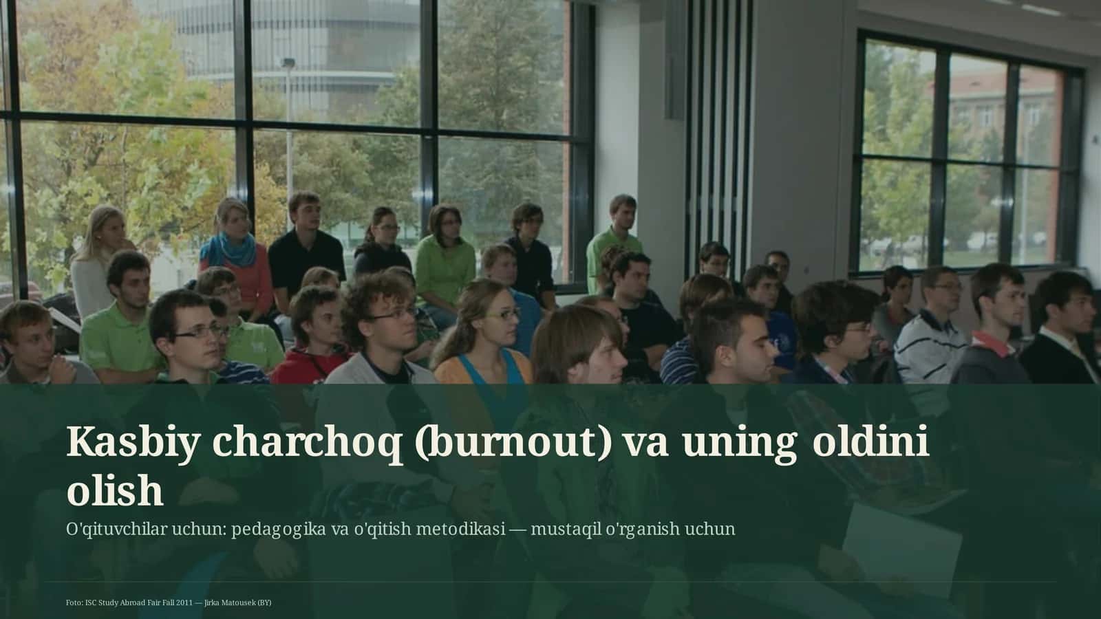 Kasbiy charchoq (burnout) va uning oldini olish 1