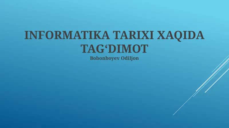 INFORMATIKA TARIXI 1