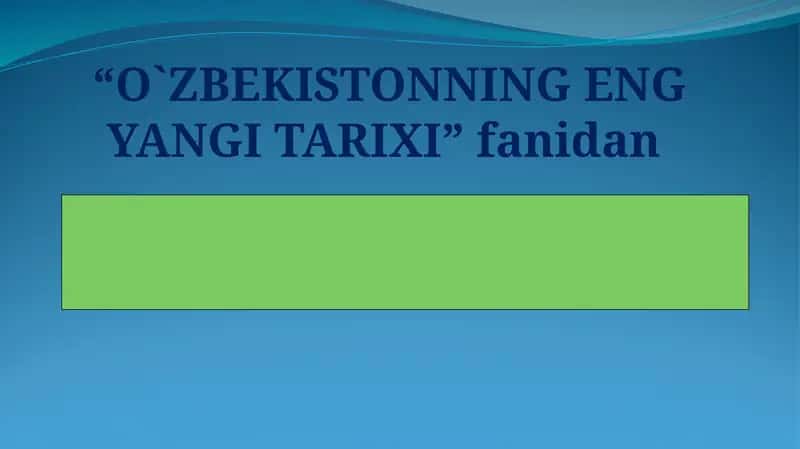 Mustaqillikka erishish arafasida O‘zbekistondagi ijtimoiy-siyosiy jarayonlar 1