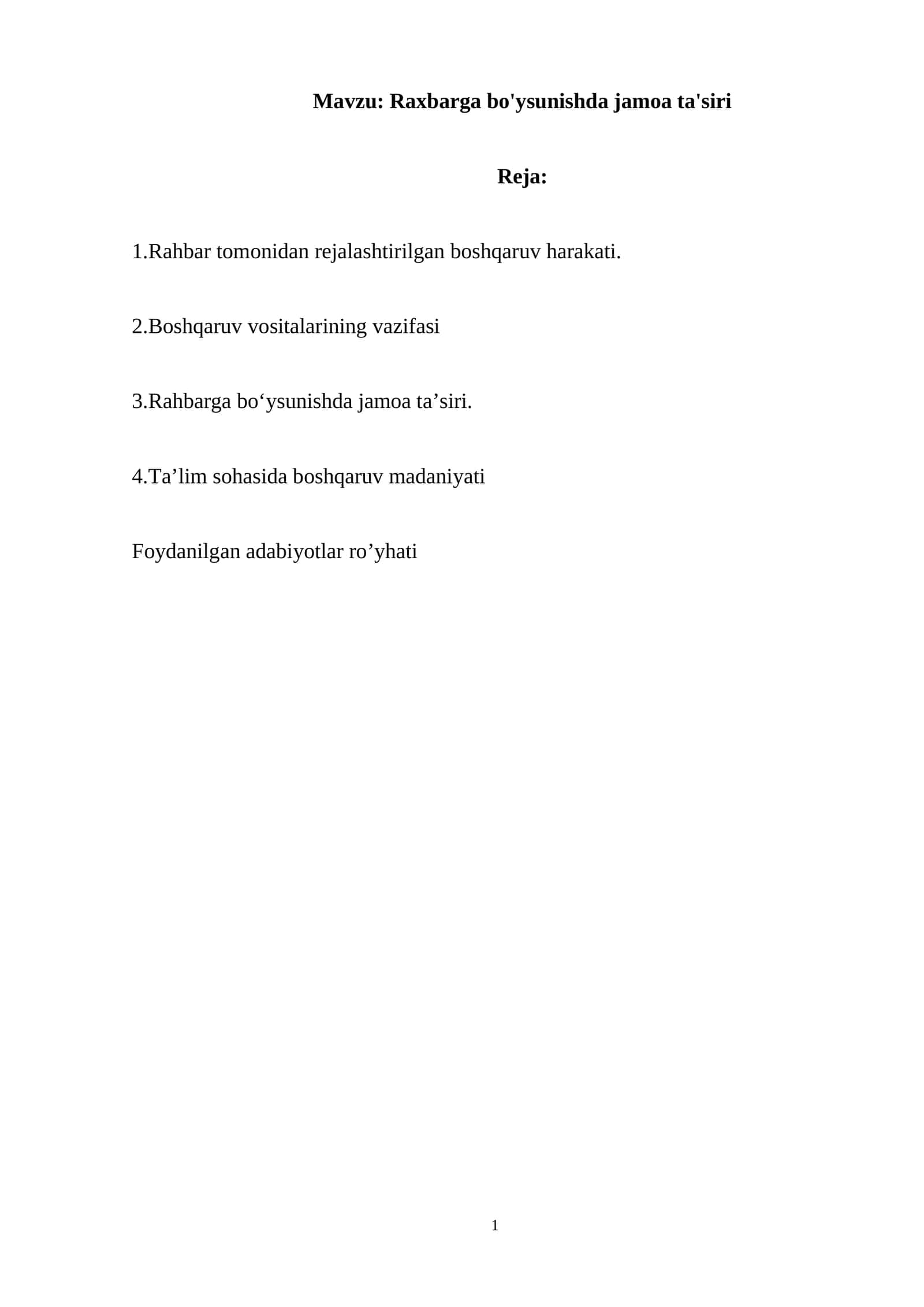 Raxbarga bo'ysunishda jamoa ta'siri 1