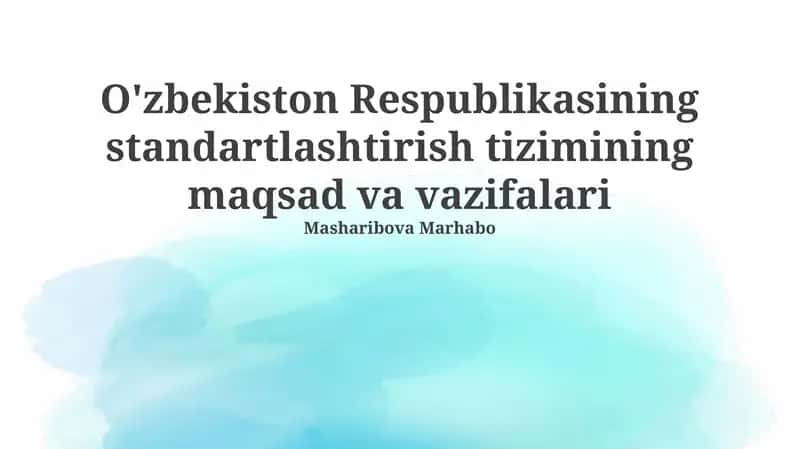 Milliy standartlar tizimi 1