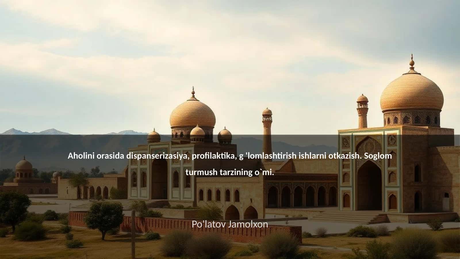 Dispanserizasiya, profilaktika va g'lomlashtirish ishlarni otkazish 1