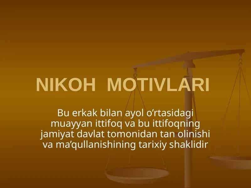 NIKOH MOTIVLARI 1