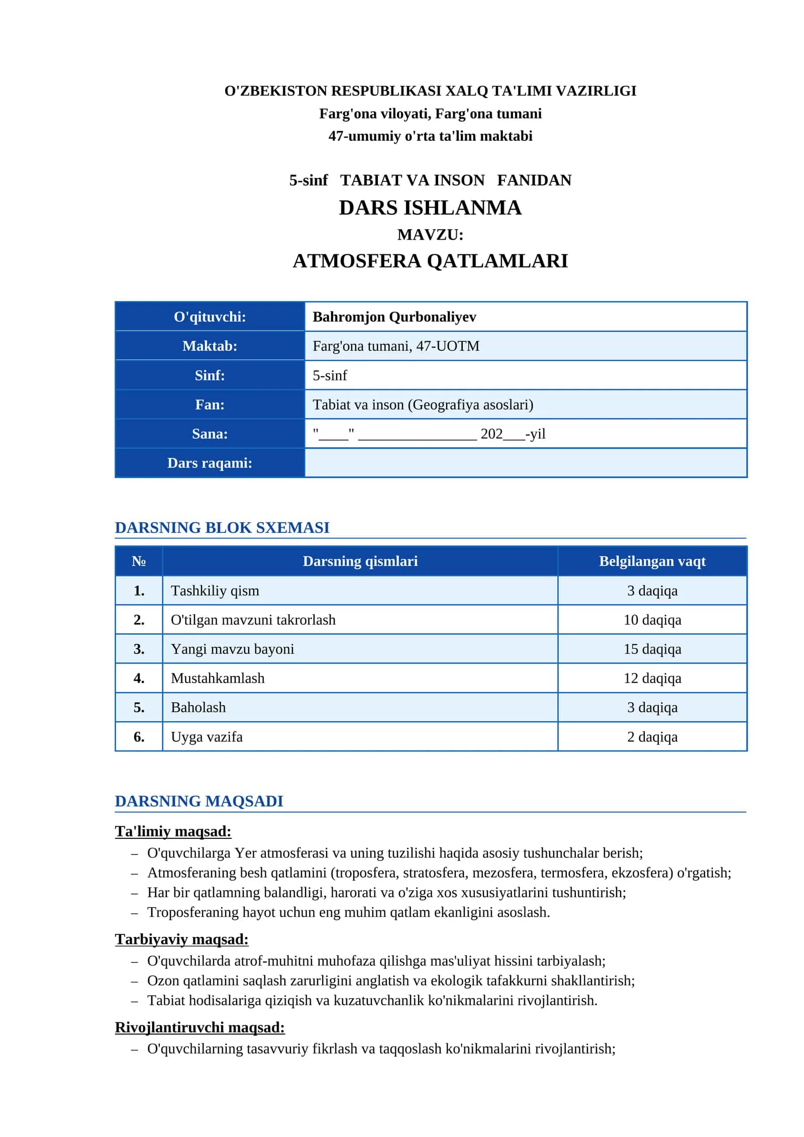 ATMOSFERA QATLAMLARI 1