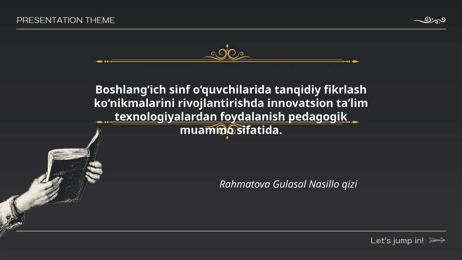 Boshlang‘ich sinf o‘quvchilarida tanqidiy fikrlash ko‘nikmalarini rivojlantirishda innovatsion ta’lim texnologiyalardan foydalanish pedagogik muammo sifatida 1