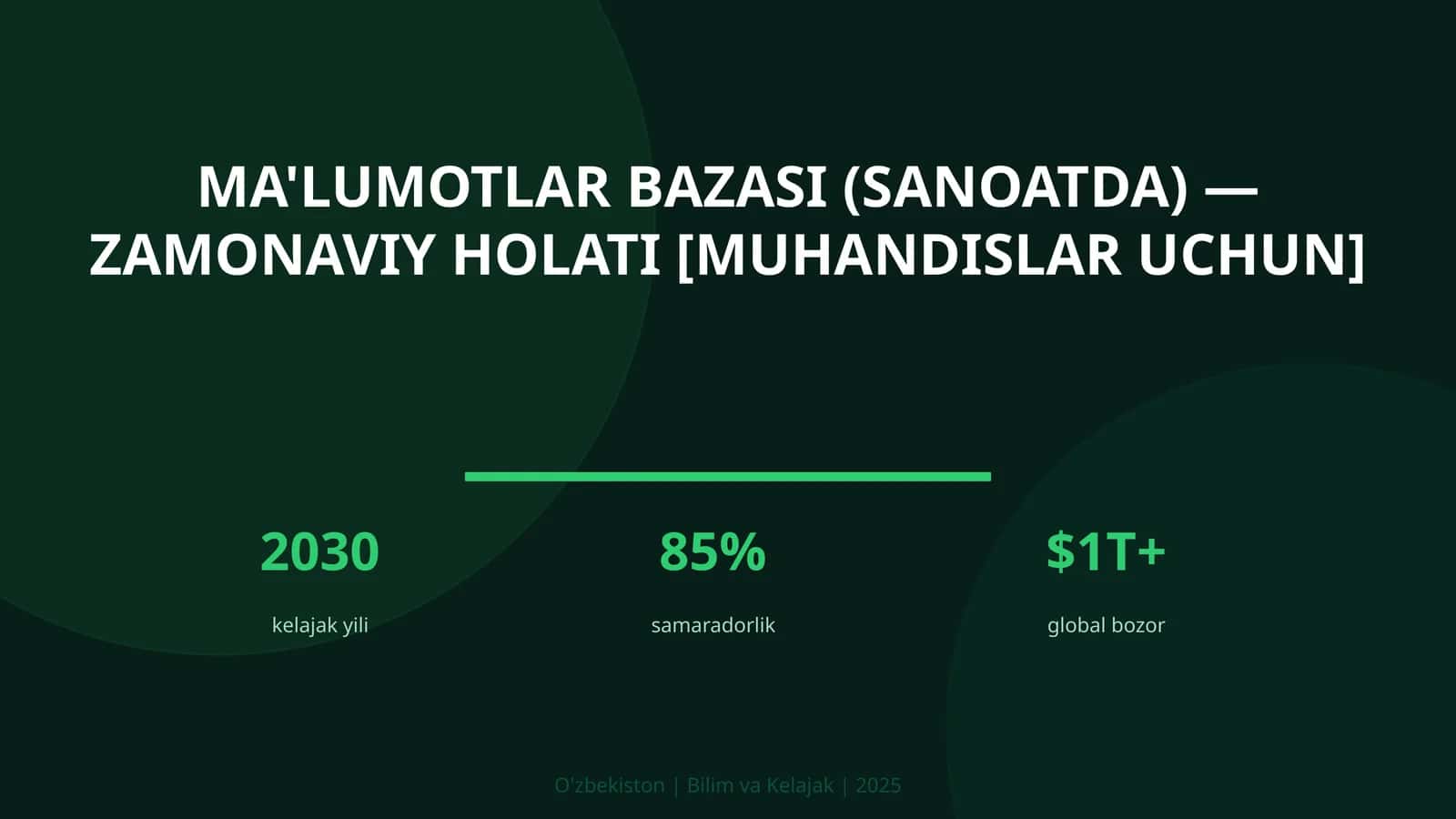 Ma'lumotlar bazasi (sanoatda) — zamonaviy holati [muhandislar uchun] 1