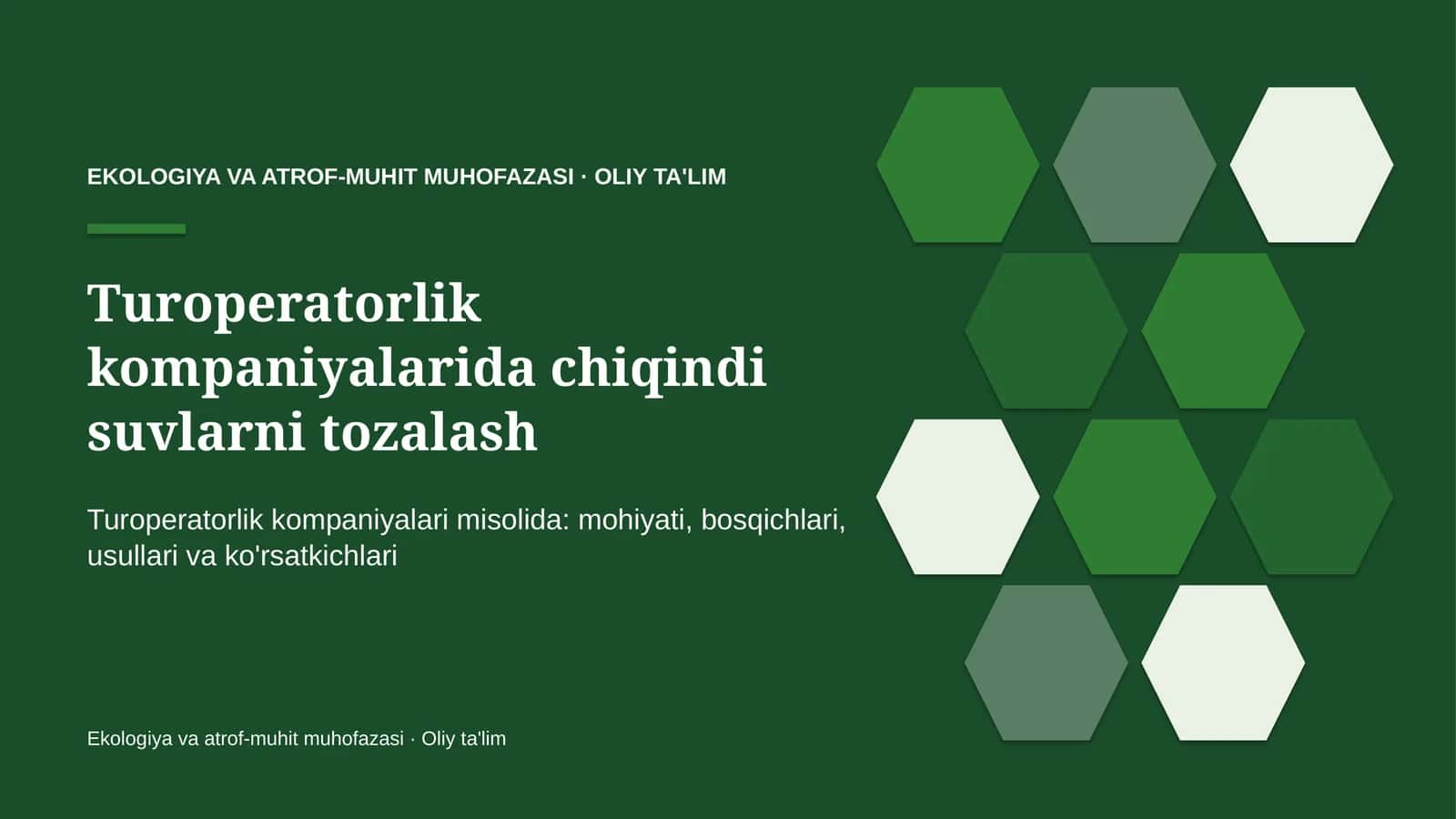 turoperatorlik kompaniyalarida chiqindi suvlarni tozalash 3945 1