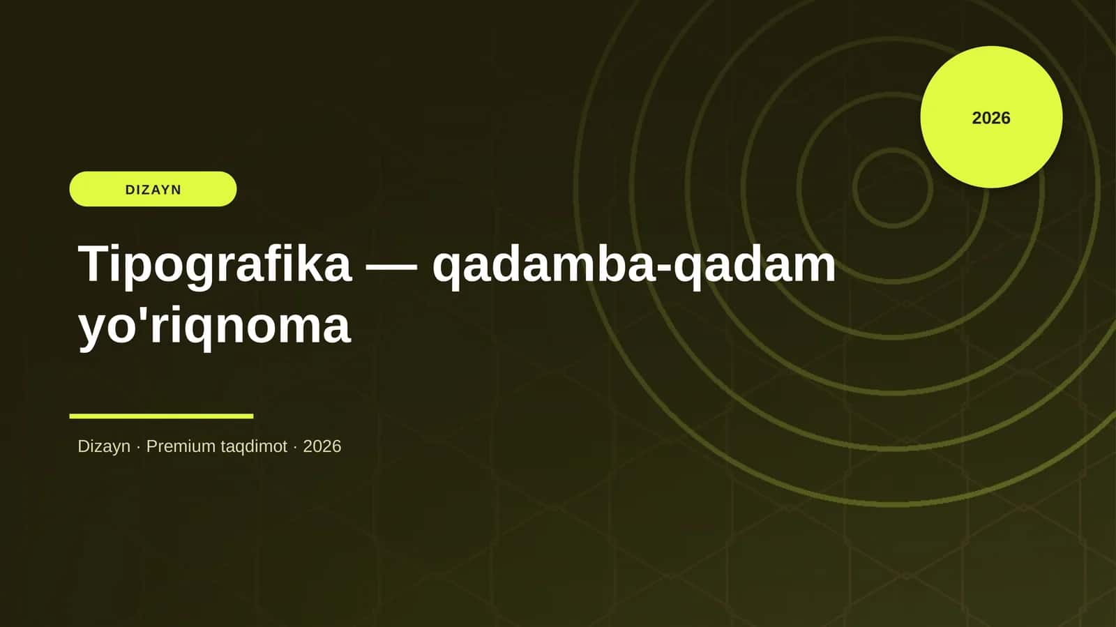 Tipografika — qadamba-qadam yo'riqnoma 1