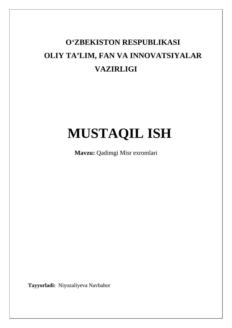 Qadimgi Misr exromlari 1
