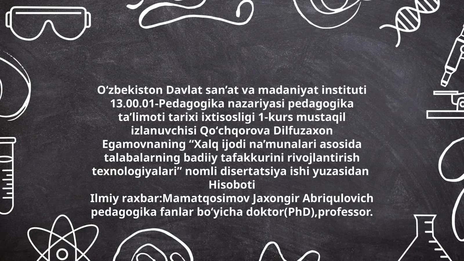 Xalq ijodi na’munalari asosida talabalarning badiiy tafakkurini rivojlantirish texnologiyalari 1