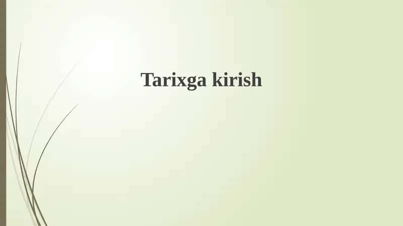 Tarixgakirish 1