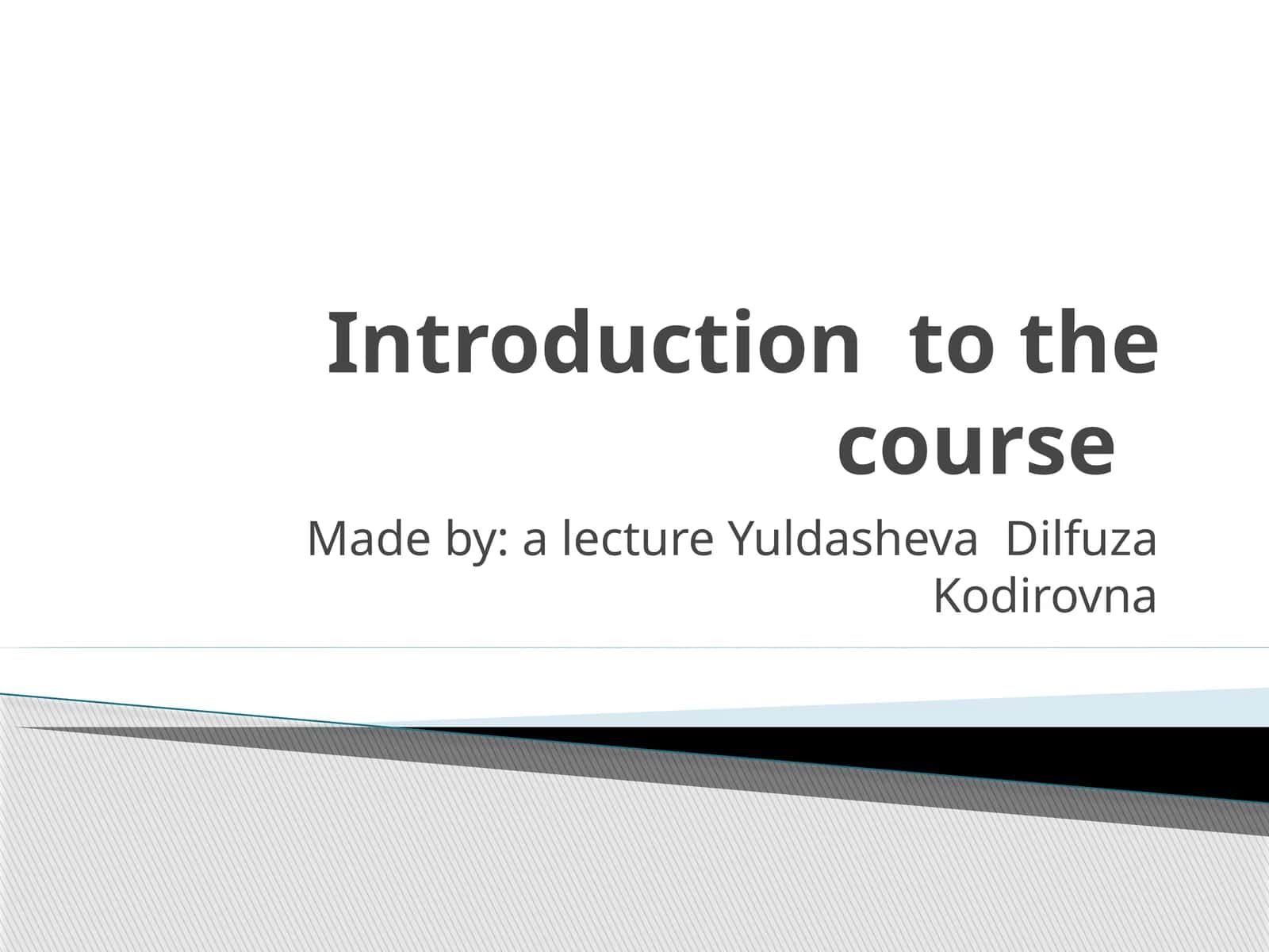Introduction to Germanic Philology 1