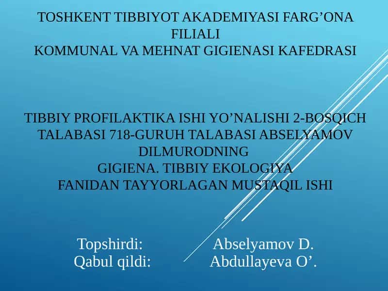 Topshirdi:Abselyamov D 1