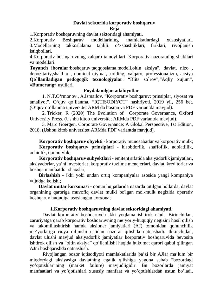 Korporativ boshqaruv 1