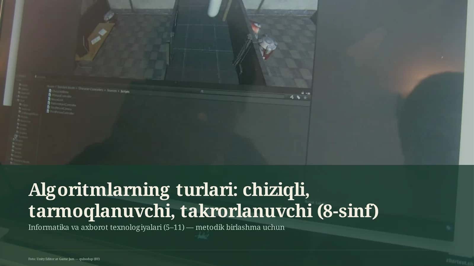 Algoritmlarning turlari: chiziqli, tarmoqlanuvchi, takrorlanuvchi (8-sinf) 1